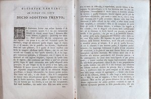 Dubbele pagina uit een muziektraktaat door Giuseppe Tartini door Unknown artist