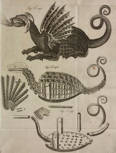 Draak voor vuurwerklancering, gravure uit Grand Art d