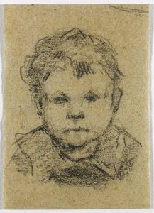 Emil Gauguin als kind, met een kraaghemd door Unknown artist
