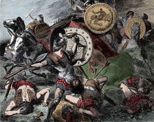 Epaminondas redt Pelopidas door Unknown artist