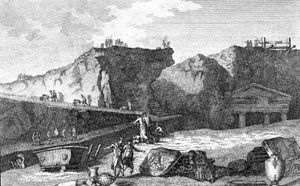 Opgravingen in Pompeii door Unknown artist