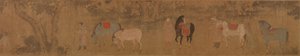 Figuren en Paarden in Landschap