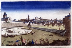 Florence en de rivier de Arno in de 18e eeuw door Unknown artist