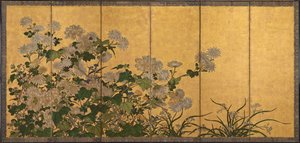 Bloemen: chrysanten, pioenen, enz. door Unknown artist