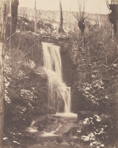 [Boslandschap met waterval en stroom]. door Unknown artist