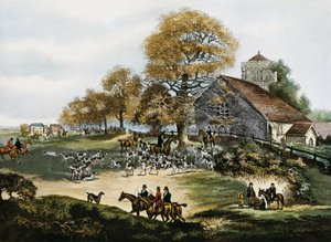 Vossenjacht in Surrey, Groot-Brittannië