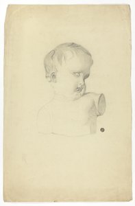 Fragment van buste van kind