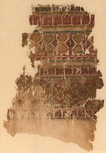 Fragment van een Tiraz-stijl textiel