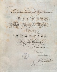 Frontispice van "De psalmen" door Benedetto Marcello door Unknown artist