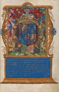 Frontispice met wapenschild van Claude de Lorraine, Duc d