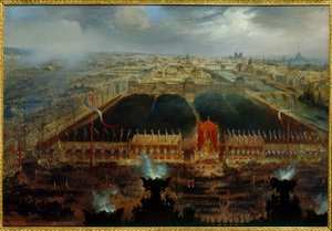 Fête de la Constitution op de Place de la Concorde, 12 november door Unknown artist