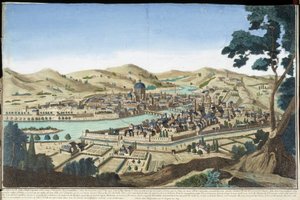 Algemeen uitzicht op Florence - gravure