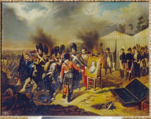 Napoleontische oorlogen, Russische veldtocht (1812): de keizerlijke garde bewondert het portret van Napoleon II