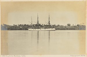 HMS Kingfisher. Mombassa. door Unknown artist