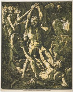 Hercules en Cacus door Unknown artist