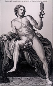 Hermafrodiete jongen gezien in 1755 en getekend naar de natuur