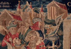 Geschiedenis van Sint Piat en Sint Eleuthère, Scene 12: De opstanding van de dochter van de tribuun (detail)
