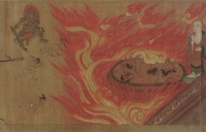 Geschiedenis van de tempel genaamd Yatadera door Unknown artist