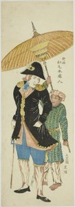 Hollander in achttiende-eeuws gewaad 新彫紅毛本国人 (Shincho koumou hongo kujin)
