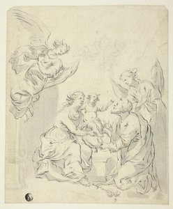 Heilige Familie met Engelen