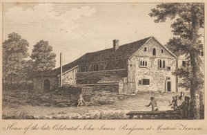 Huis van de overleden beroemde John James Rousseau, in Moutiers-Travers door Unknown artist
