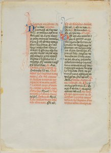 Verlucht manuscriptblad door Unknown artist