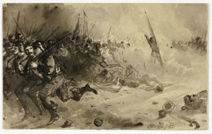 Infanteriegevecht door Unknown artist