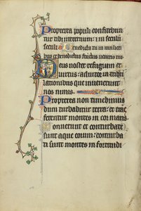 Beginletter D: Een man die Christus omhelst aan het kruis door Unknown artist