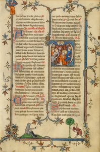 Beginletter P: De steniging van Stefanus door Unknown artist