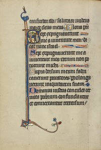 Begin S: Een man met een kruis die twee duivels verjaagt door Unknown artist