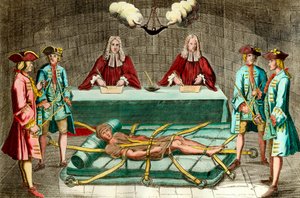 Ondervraging van Robert Francois Damiens door Unknown artist