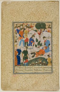 Iskander troost de stervende Darius door Unknown artist