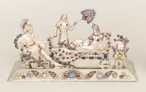 Juweelbeeld van Antony, Cleopatra en Begeleider door Unknown artist