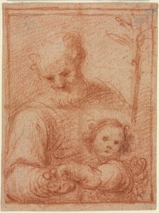 Jozef en Kind (recto) door Unknown artist