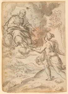Jupiter Stuurt Mercurius naar Priamus door Unknown artist