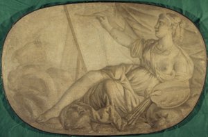 De Schilderkunst (allegorie, decoratief schilderij voor het Hôtel La Rivière dan Canillac) door Unknown artist