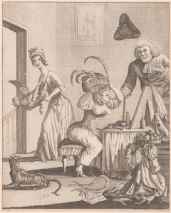Dame Bereidt Zich Voor op een Avond op een Bal