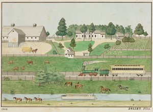 Landschap, Joliet, Illinois door Unknown artist