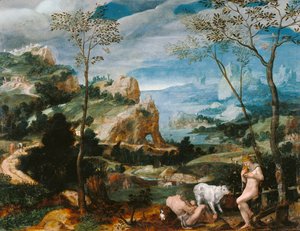 Landschap met Mercurius en Argus door Unknown artist