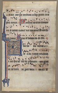 Blad uit een Koorboek: Aankondiging aan Zacharias door Unknown artist