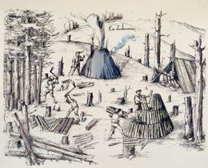 Les charbonniers - in "La croix aux mines"