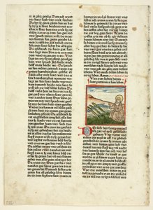 Leven van Sint Pirminius uit Heiligenleben, Winterteil (Levens van de Heiligen, Wintertijd), Plaat 1 uit Houtsneden uit Boeken van de 15e Eeuw door Unknown artist