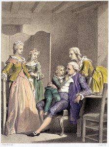 Lodewijk XVI, Marie Antoinette en Lodewijk XVII opgesloten in de tempel