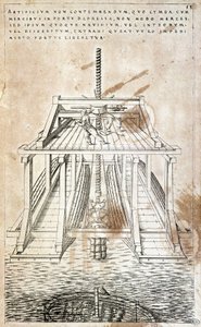 Machine voor het bergen van goederen uit een wrak door Unknown artist