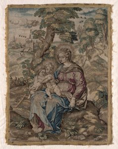 Madonna met Christuskind en Sint Jan de Doper door Unknown artist