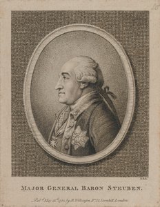 Generaal-majoor Baron Steuben (ets)