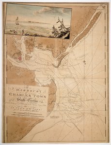 Kaart van Charles Town in South Carolina door Unknown artist