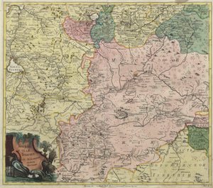 Kaart van het gouvernement Moskou en delen van de nabijgelegen provincies
