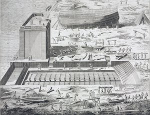 Marine, bouwplaats in "De Encyclopedie van Diderot en Alembert"