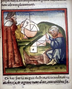 Wiskundigen. 15e-eeuws manuscript